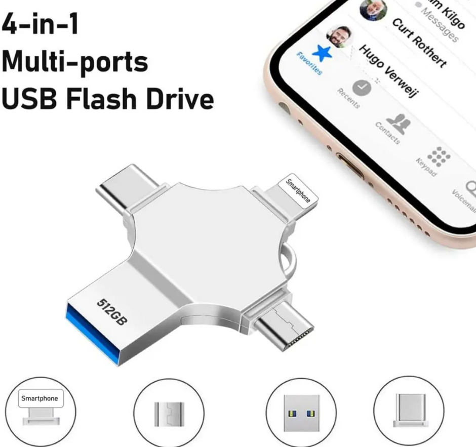 ✅Clé USB OTG universelle 4 en 1 ( 64Go & 128Go)