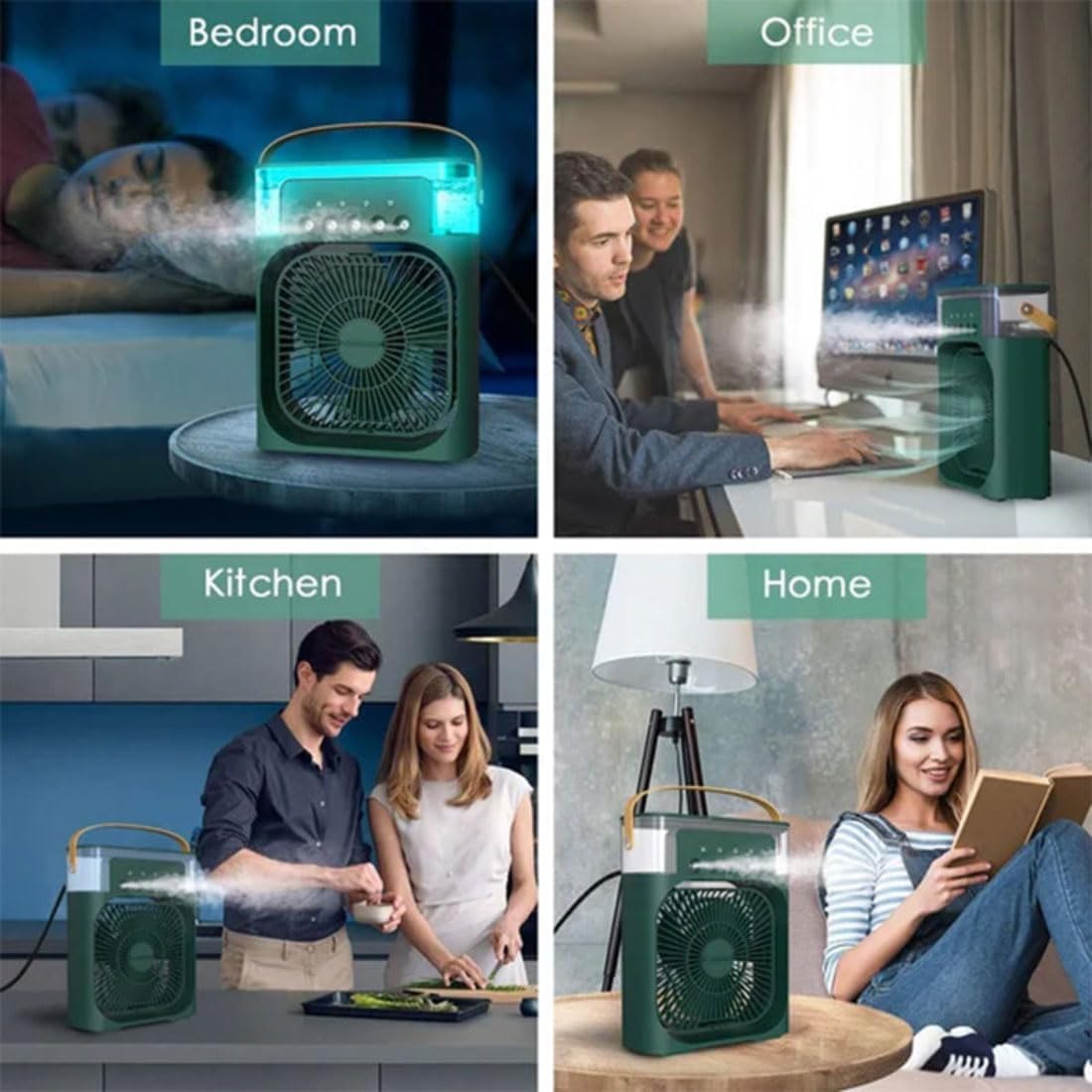 🔥DESTOCKAGE🔥 MINI CLIMATISEUR VENTILATEUR 5 EN 1 PORTABLE LED LUMINEUX