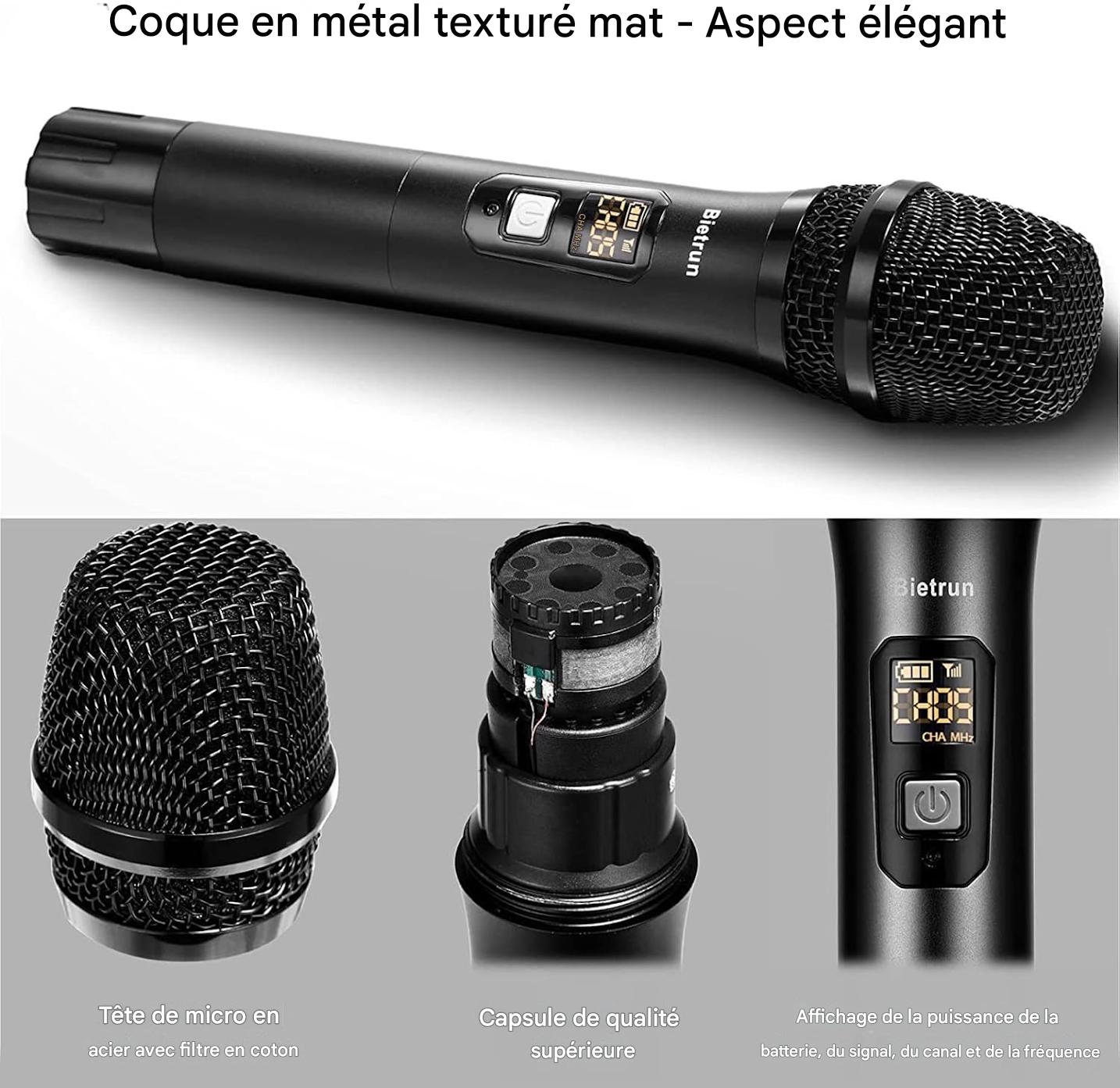 đ€ Microphone Sans Fil Bietrun â La LibertĂ© de la Performance, La ClartĂ© du Son đ€