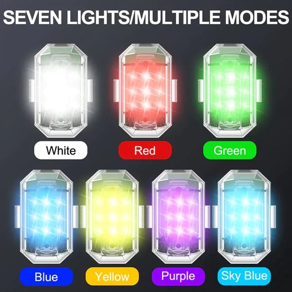 7 COULEURS SANS FIL DE VOITURE ET MOTO