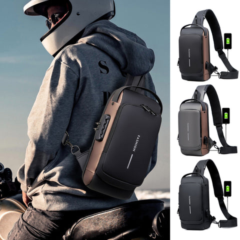 Sac à bandoulière antivol avec chargeur USB