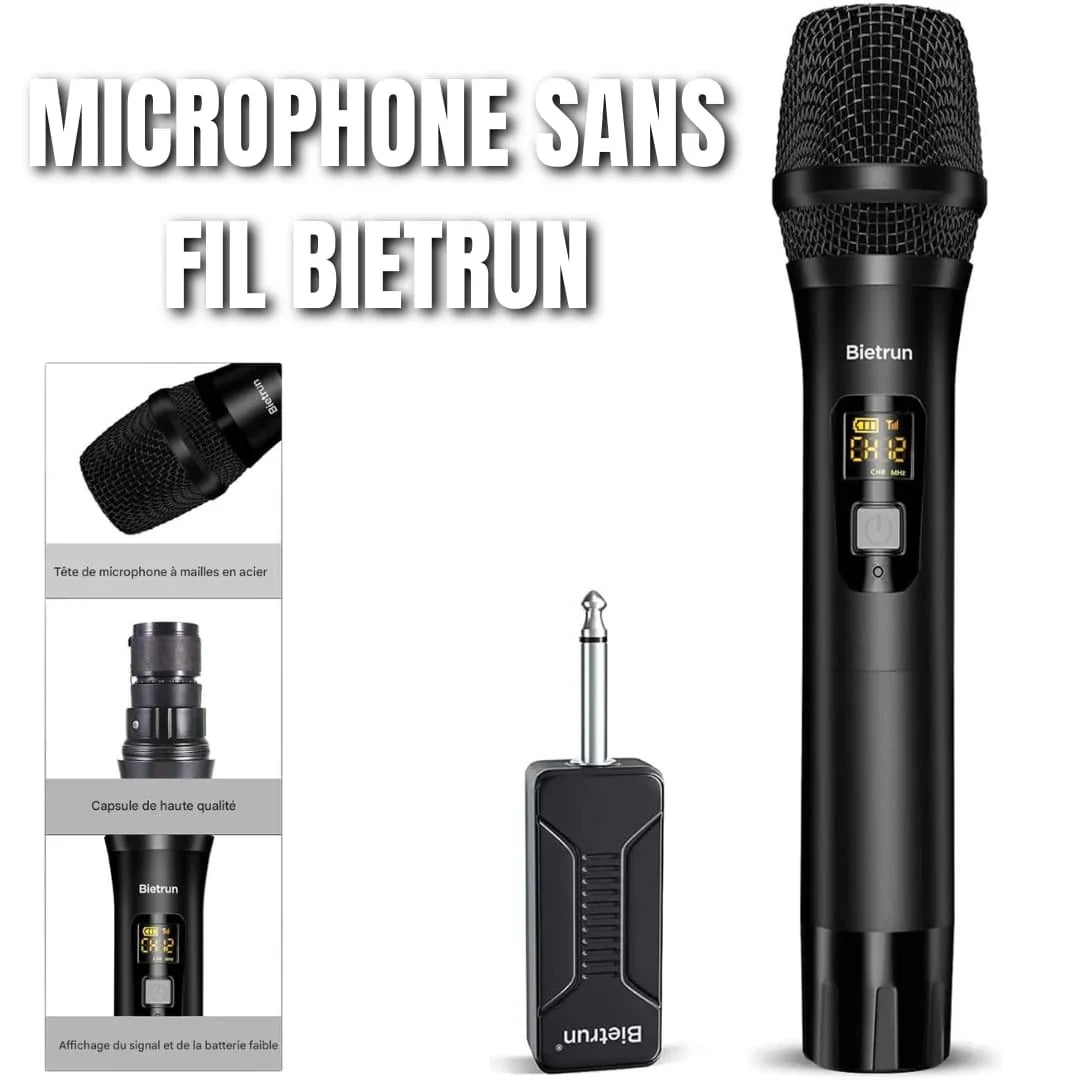 đ€ Microphone Sans Fil Bietrun â La LibertĂ© de la Performance, La ClartĂ© du Son đ€