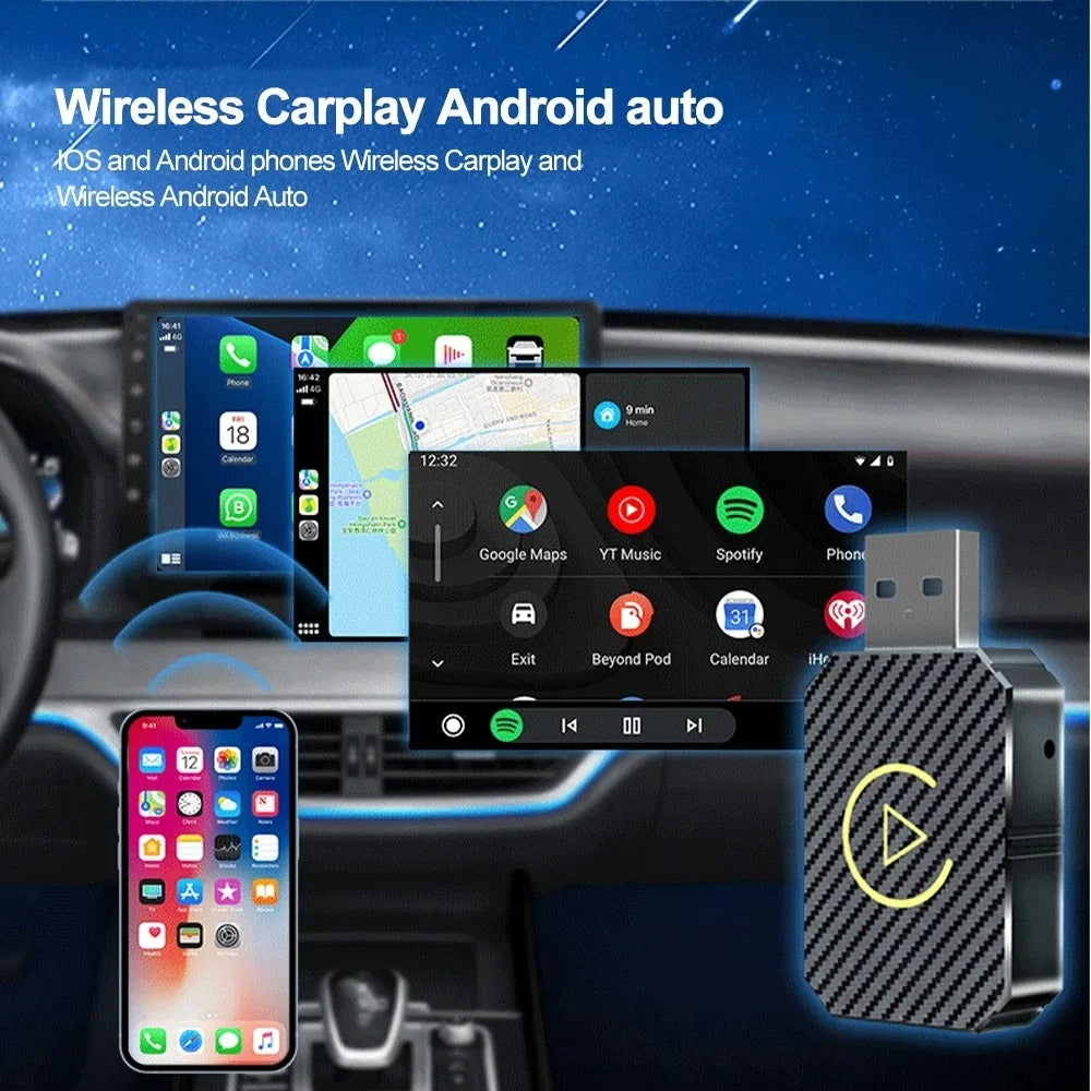 Adaptateur CarPlay & Android Auto Sans Fil