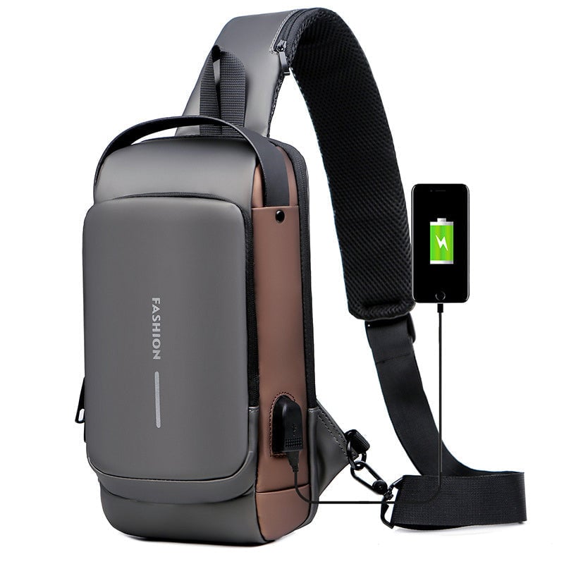 Sac à bandoulière antivol avec chargeur USB