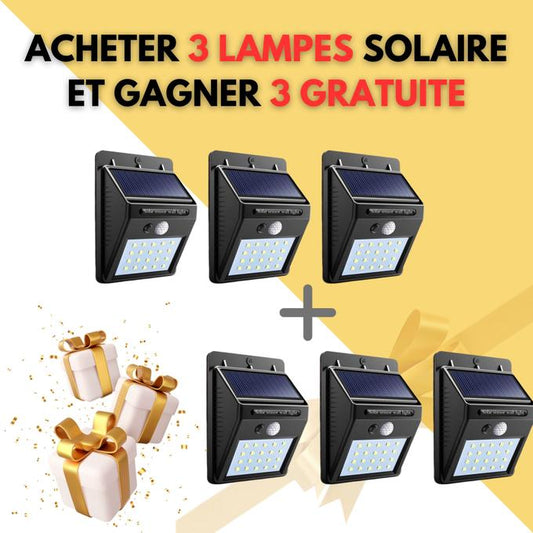 6 Lampes solaires économiques promotion 24H