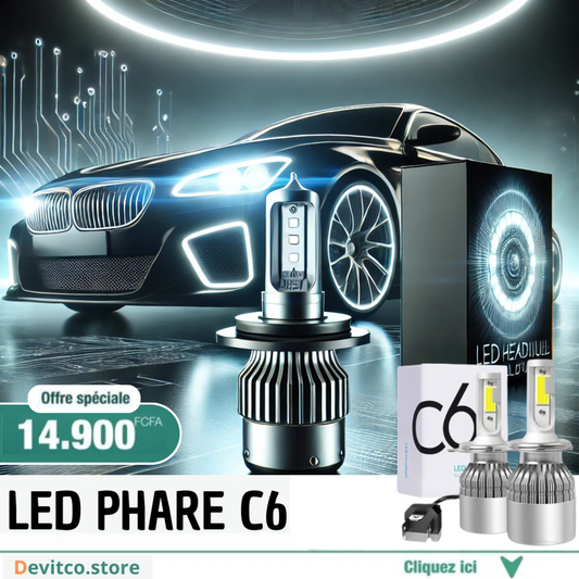 2X Phares LED de voiture Ultra Lumineux C6 ORIGINAL 2025
